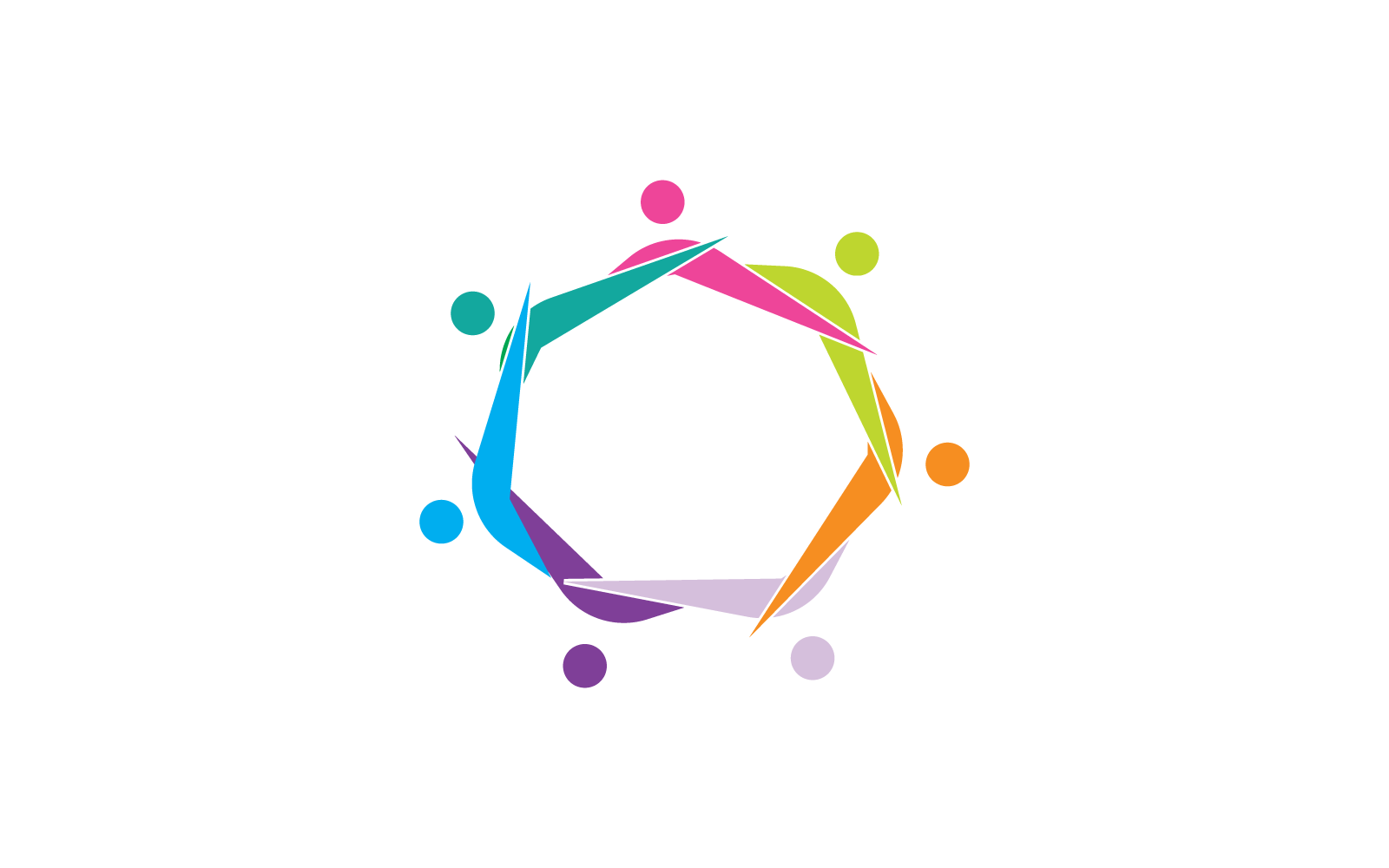 Gemeenschapszorg illustratie vector logo sjabloon