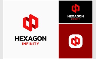 Hexagon Infinity Geometric Logo