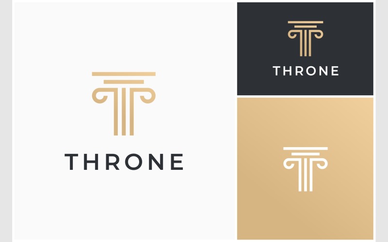 Letter T Pillar Law Luxury Logo Logo Template