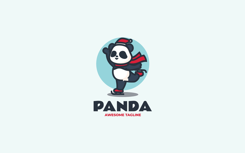 Panda Mascot Cartoon Logo 4 Logo Template