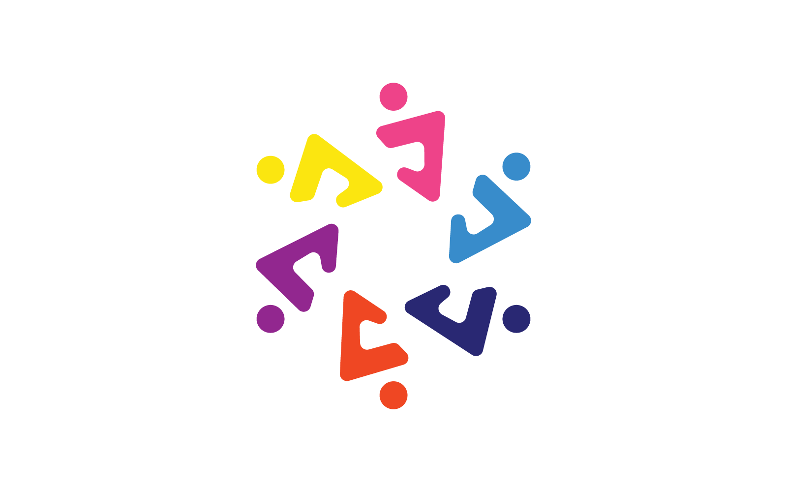 Plantilla vectorial de diseño de logotipo de atención comunitaria
