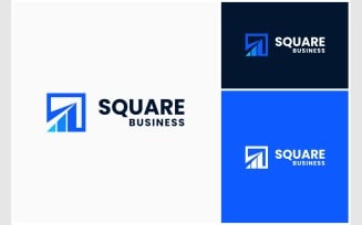 Square Chart Business Logo