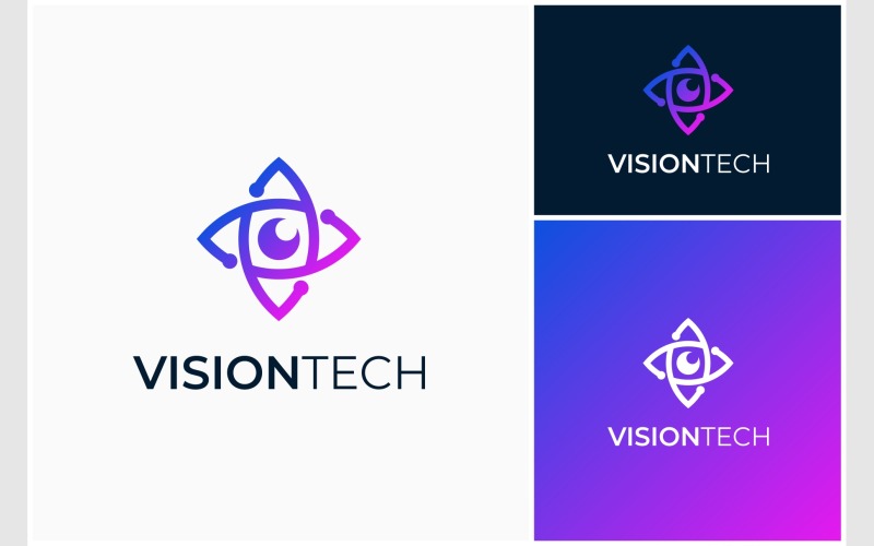 Vision Eye Look Technology Logo Logo Template