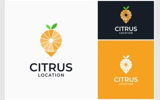 Lemon Citrus Location Logo