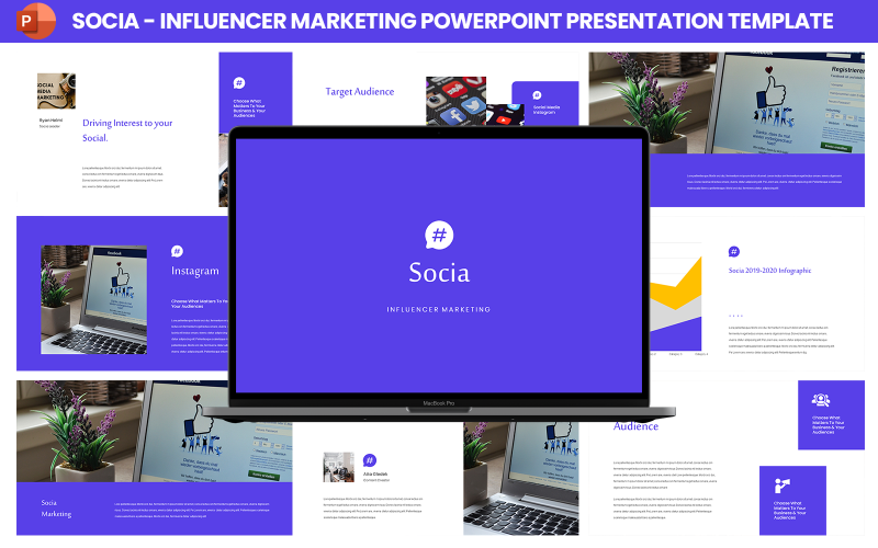 Socia - Influencer Marketing Presentation Template PowerPoint Template