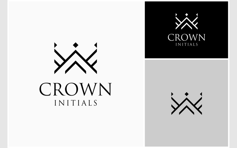 Crown Letter WA AW Luxury Logo Logo Template