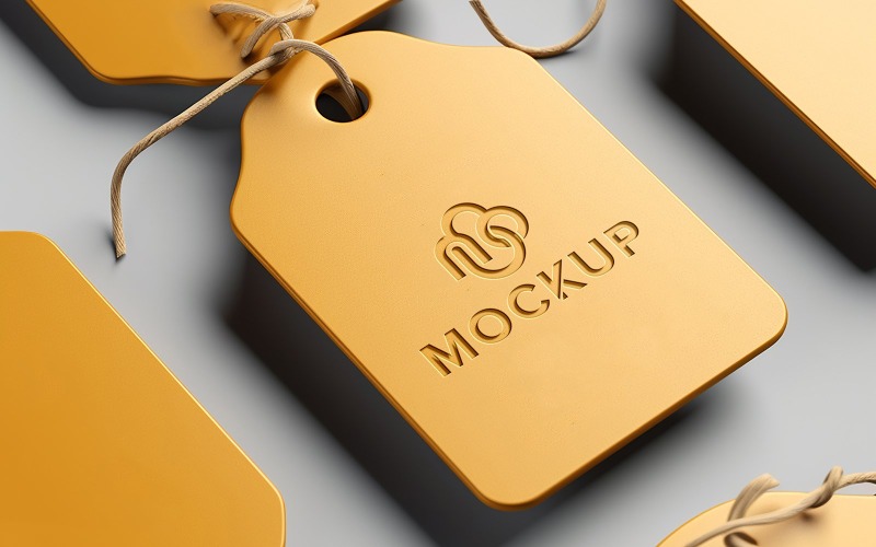 Luxury label tag brand mockup psd Product Mockup