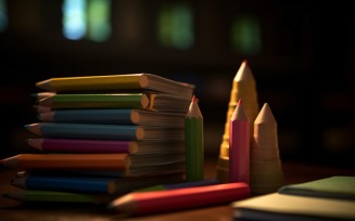 Colourful Pencil, books School Supplies 159