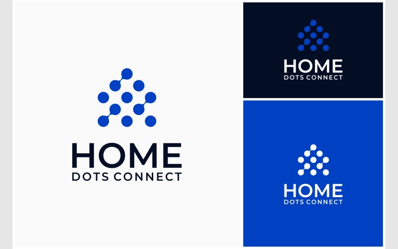 Home Connect Molecule Abstract Logo Logo Template