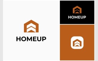 Home House Real Estate Arrow Up Logo