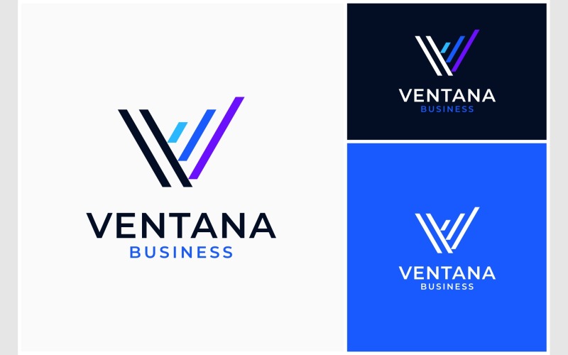 Letter V Chart Graph Business Logo Logo Template