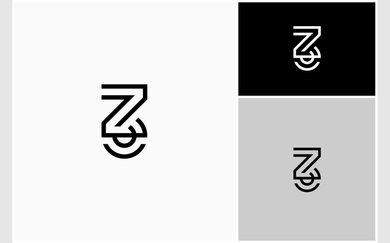 Letter Z Number 3 Initials Logo Logo Template