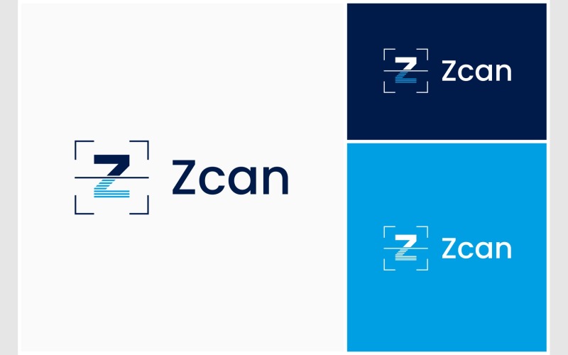 Letter Z Scan Scanning Logo Logo Template