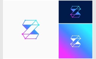 Letter Z Technology Connection Logo