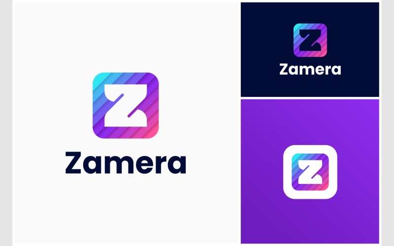 Letter Z Colorful Gradient App Logo Logo Template