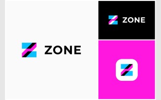 Letter Z Overlapping Color Logo