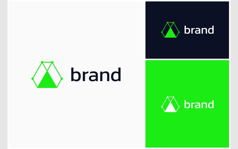 Triangle Connect Technology Logo Logo Template