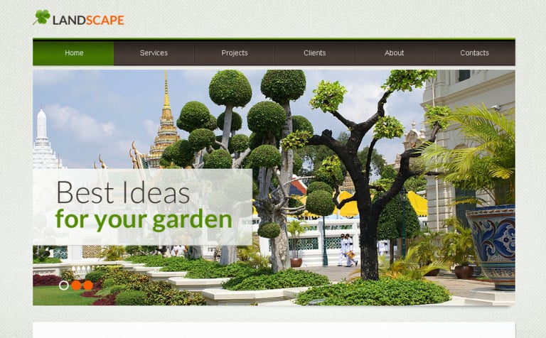 Landscape Design Premium Moto CMS HTML Theme Big Screenshot Landscape Design Moto CMS HTML Template New Screenshots BIG