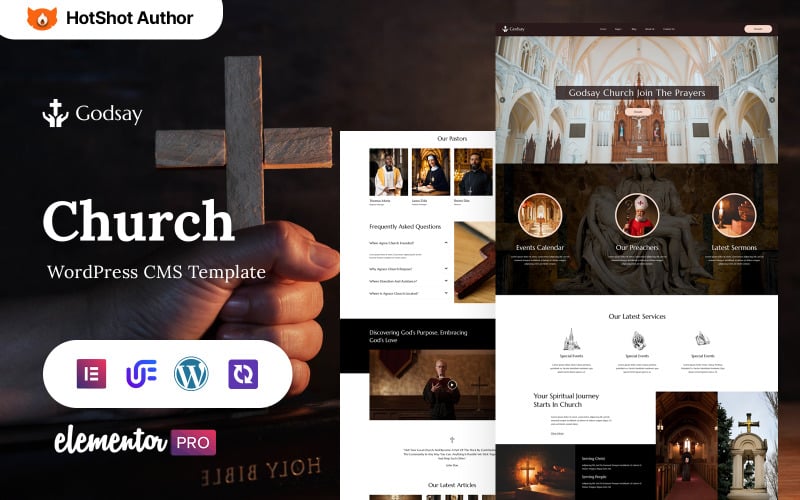 Godsay - Religion And Church WordPress Elementor Theme WordPress Theme