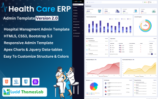 Healthcare ERP Responsive Admin Template for Clinics and Medical Services