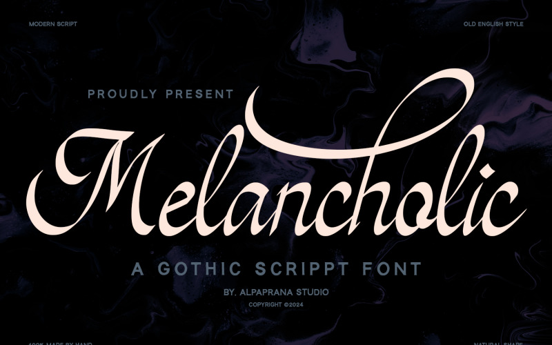 Melancholic - Modern Script Font