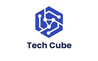 Modern Tech Cube Logo Template