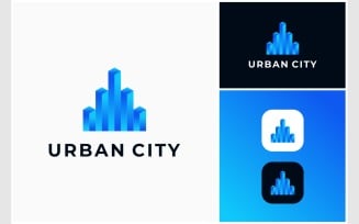 Abstract City Building Colorful Logo