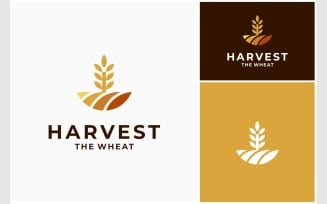 Farm Land Grain Wheat Harvest Logo