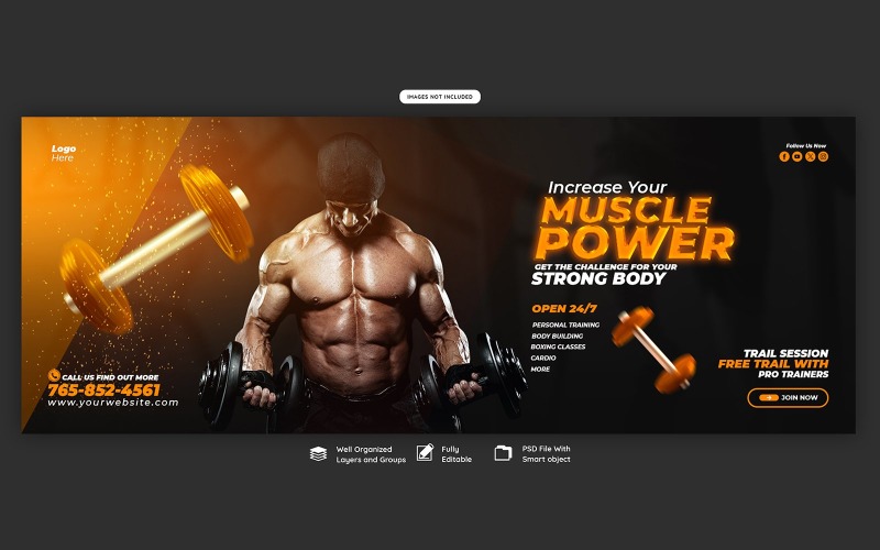 Gym And Fitness Banner Template Social Media
