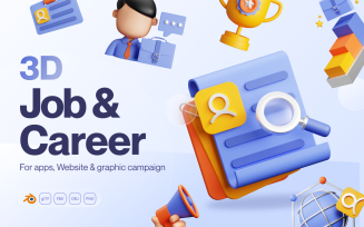 Hirely - 3D Job and Career Icon Set