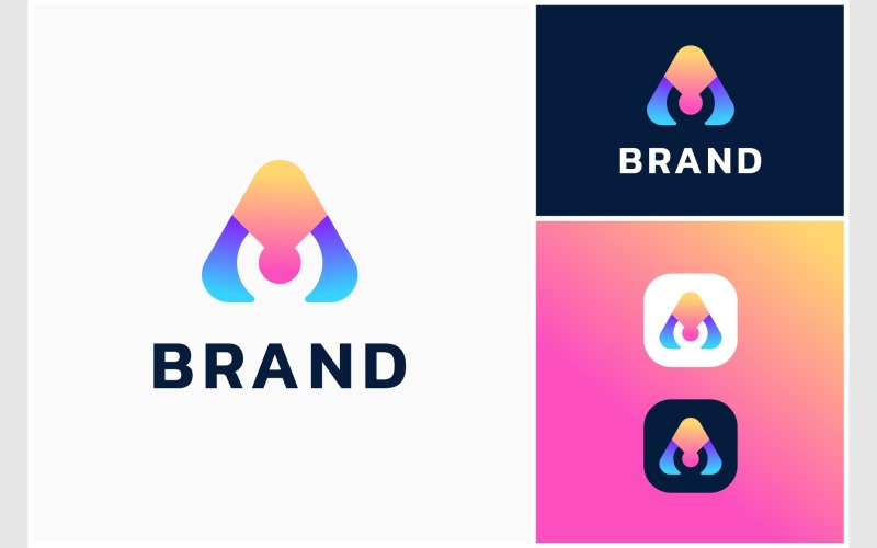 Letter A Colorful Gradient Modern Logo Logo Template
