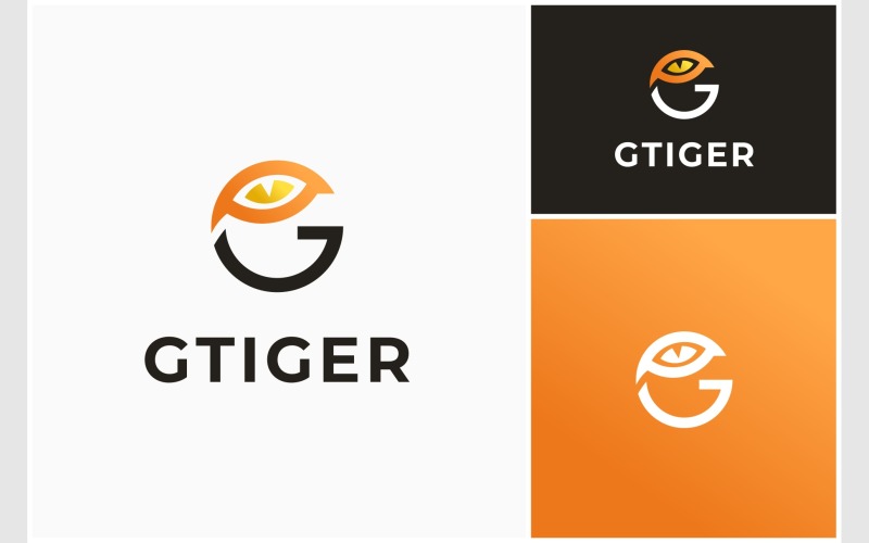 Letter G Eye Tiger Bengal Logo Logo Template