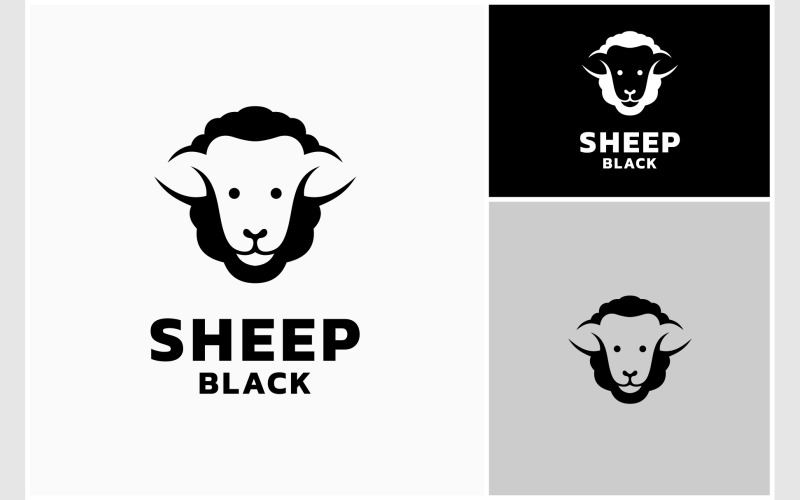 Sheep Lamb Domestic Animal Logo Logo Template