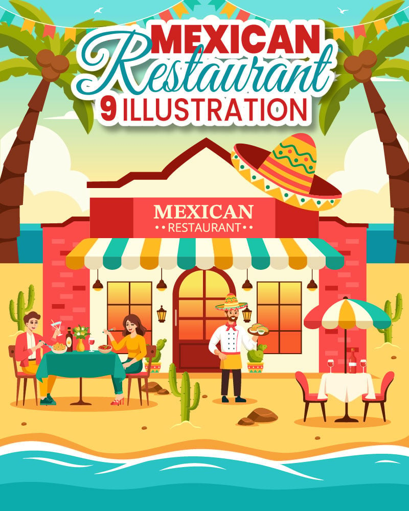 Kit Graphique #413753 Mexican Restaurant Divers Modles Web - Logo template Preview