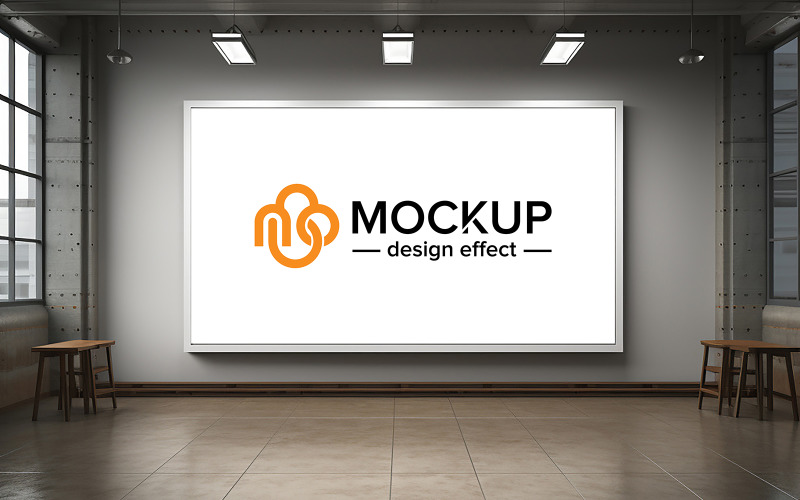 Smart tv screen logo mockup psd Product Mockup