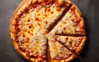 Flatlay Realistic Cheese Pizza 61