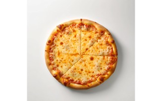 Cheese Pizza On white background 33