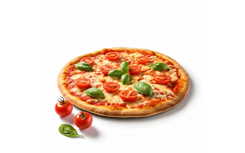 Cheese Pizza On white background 65 Illustration