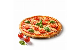 Cheese Pizza On white background 65