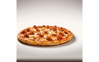 Meat Pizza On white background 24