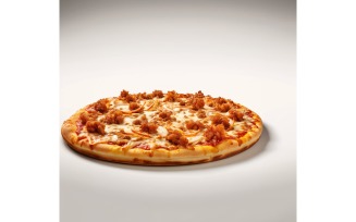 Meat Pizza On white background 27