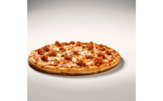 Meat Pizza On white background 29