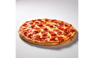 Pepperoni Pizza On white background 41