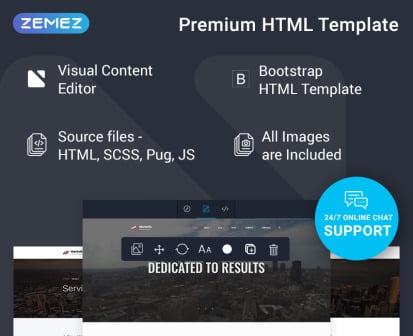 Marketing Agency Website Template. Novi Builder