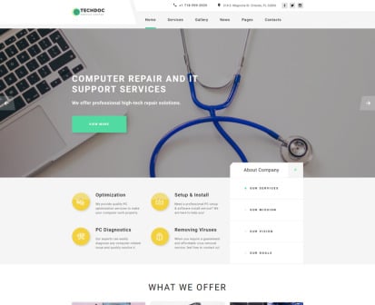 Service Center HTML Template