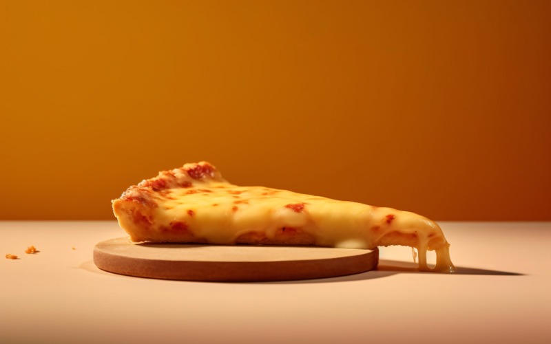 A slice of pizza with cheese dripping off it 22 Illustration