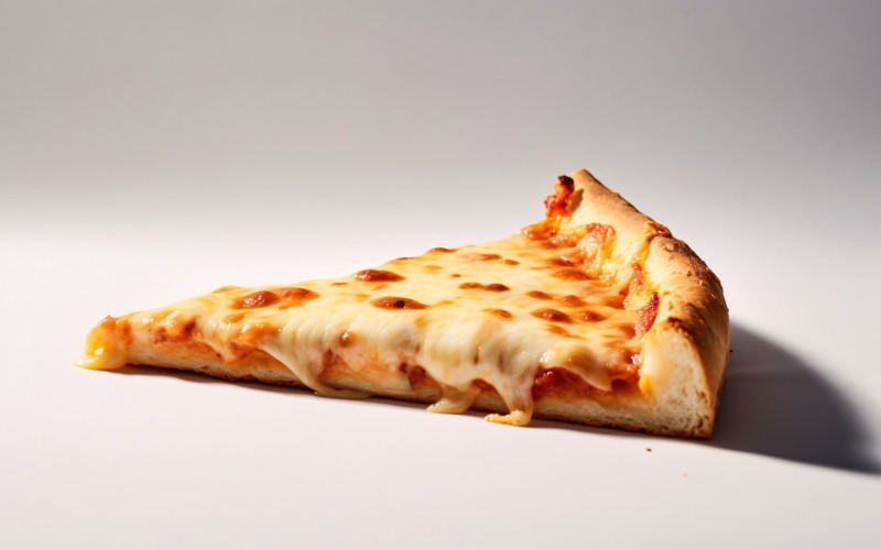 A slice of pizza with cheese dripping off it 23 Illustration