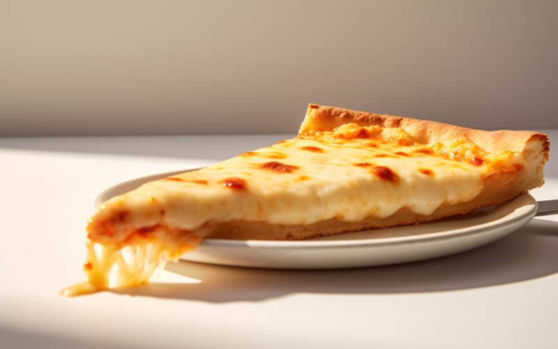 A slice of pizza with cheese dripping off it 24 Illustration
