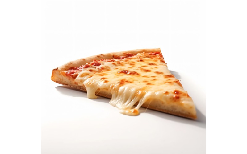 A slice of pizza with cheese dripping off it 25 Illustration