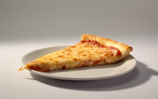 A slice of pizza with cheese dripping off it 2